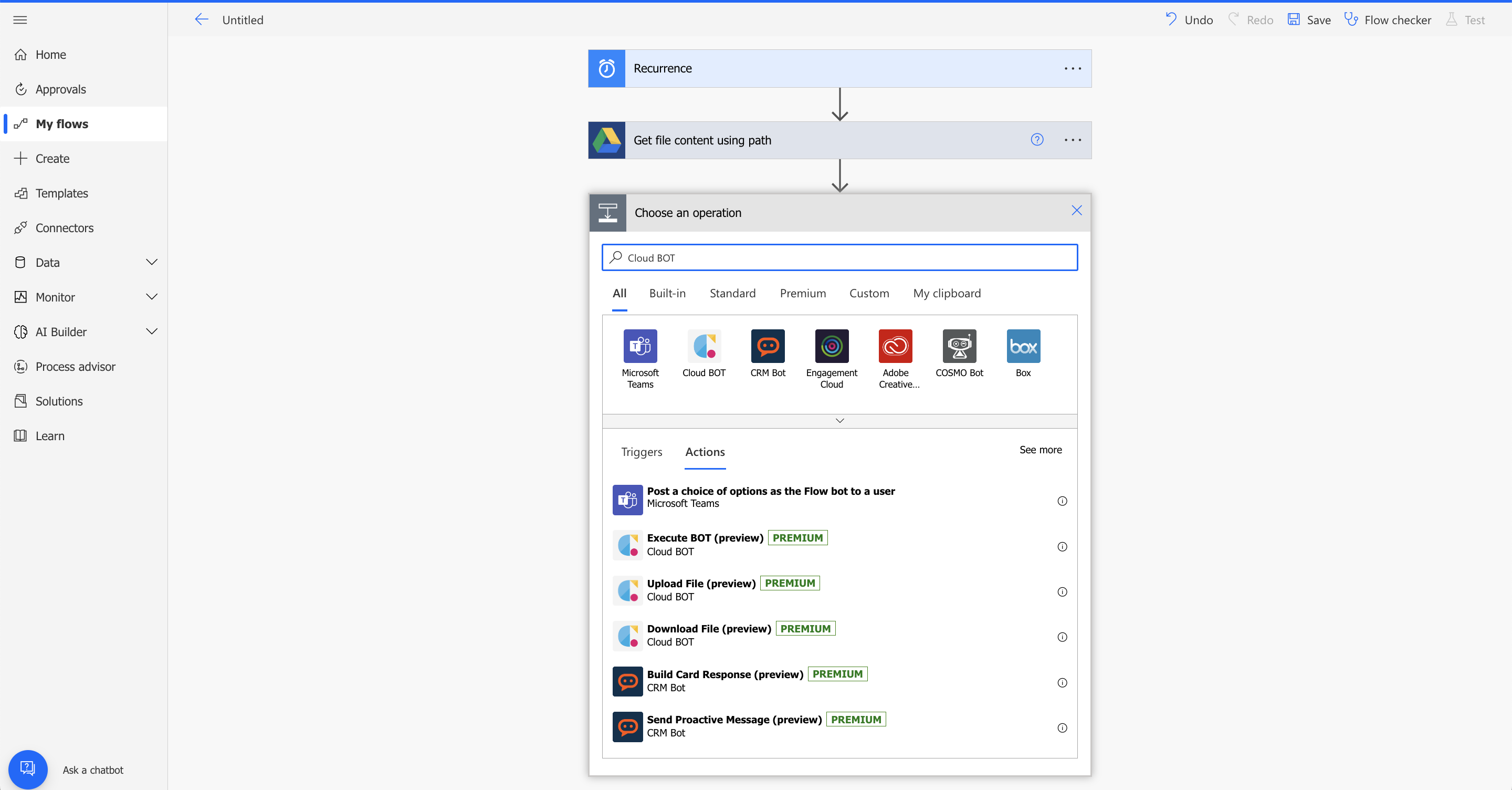 Upload a file downloaded from Google Drive with a BOT | Cloud BOT Docs