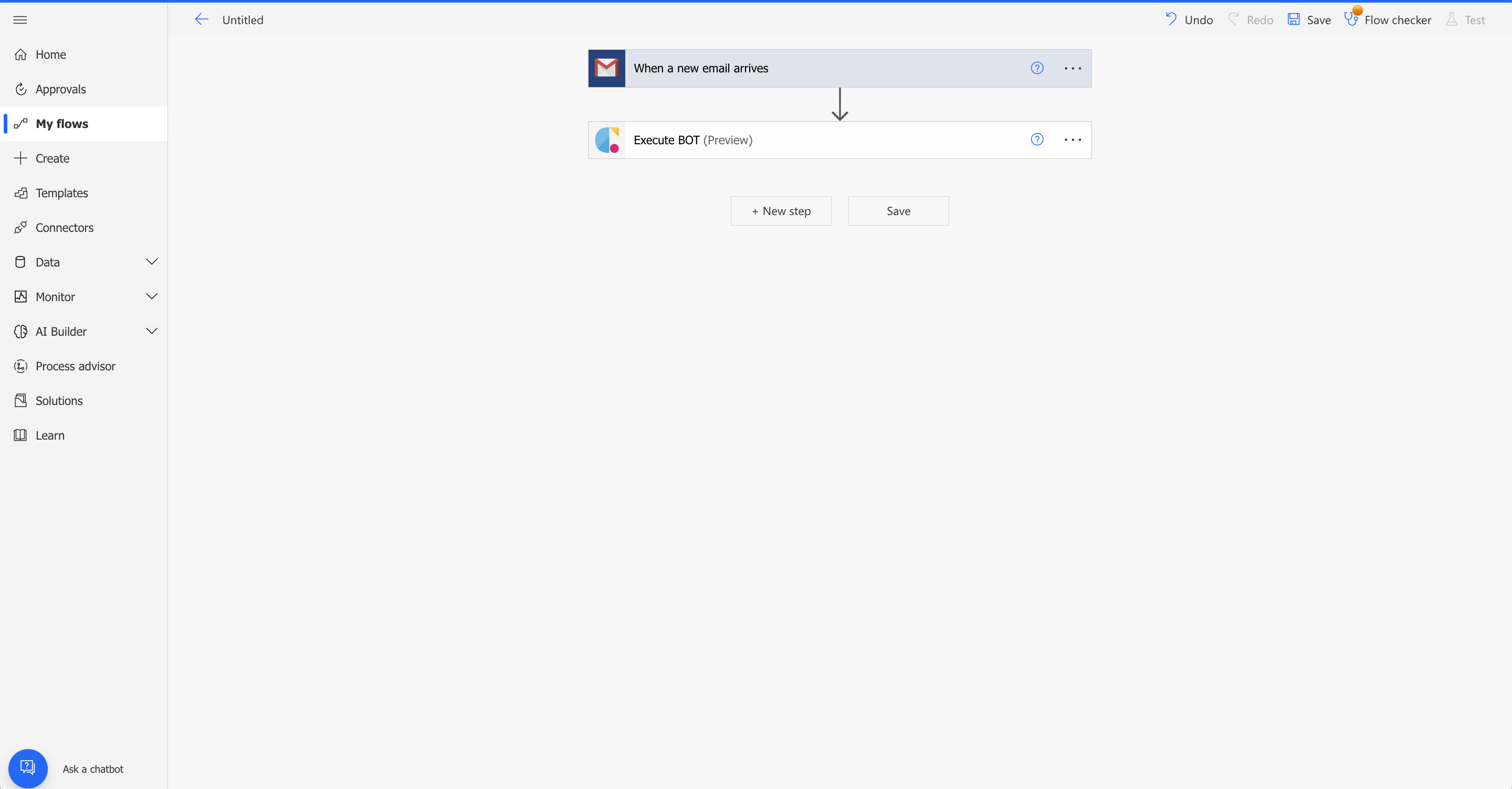 Execute a BOT when receiving a Gmail | Cloud BOT Docs
