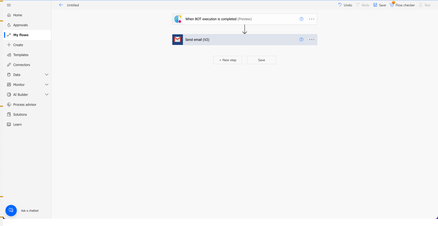 Notifying by Gmail when BOT execution ends | Cloud BOT Docs